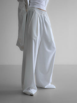 BANDED STRING WIDE TROUSERS