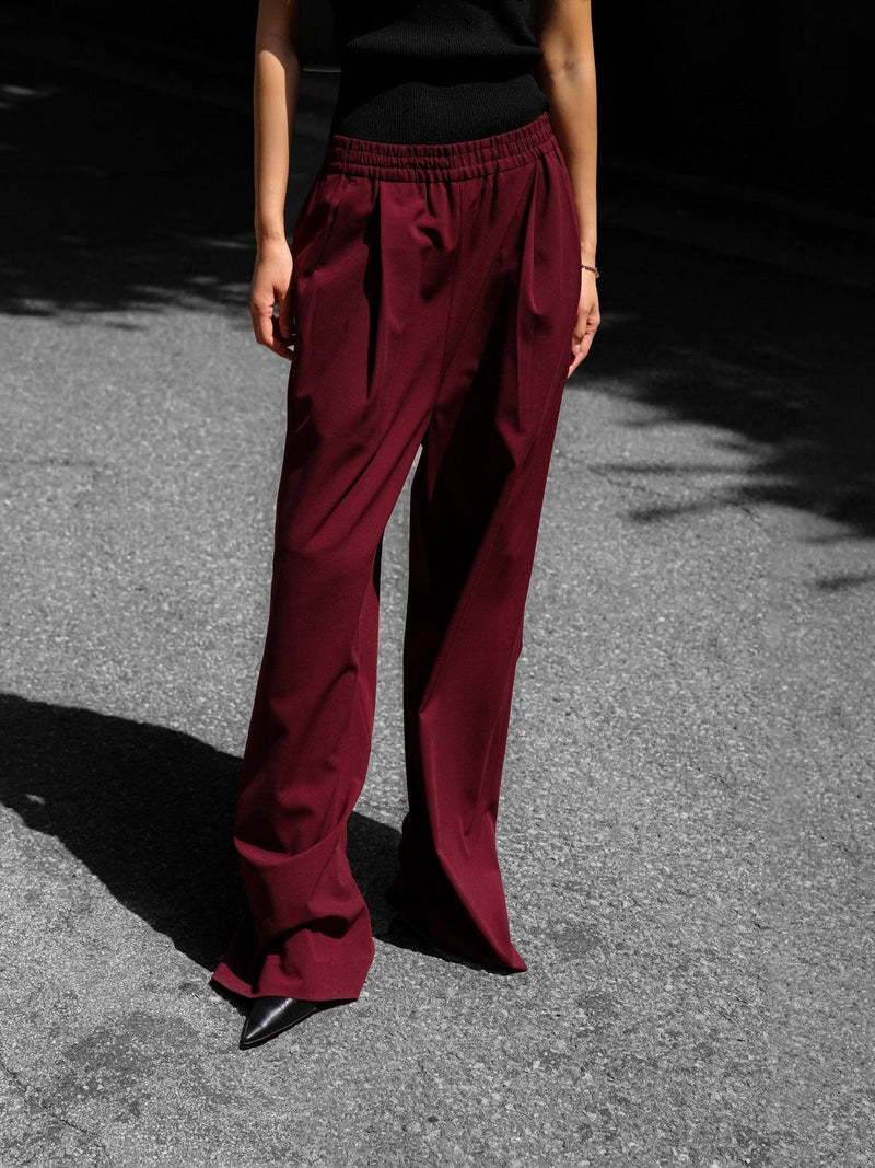 BANDED STRING WIDE TROUSERS