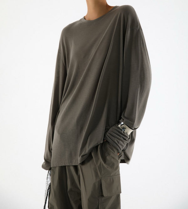 CLASSIC OVERSIZED SOFT MODAL LONG SLEEVE T-SHIRT