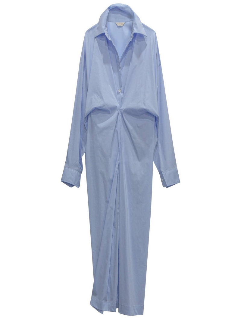 FRONT GATHERED OVERSIZED DRESS SHIRT