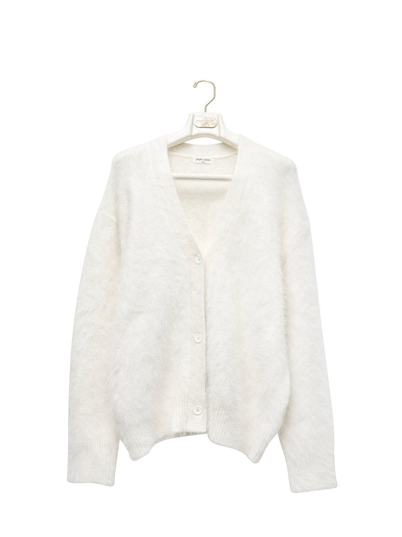 LUXE MINK ANGORA OVERSIZED KNIT CARDIGAN