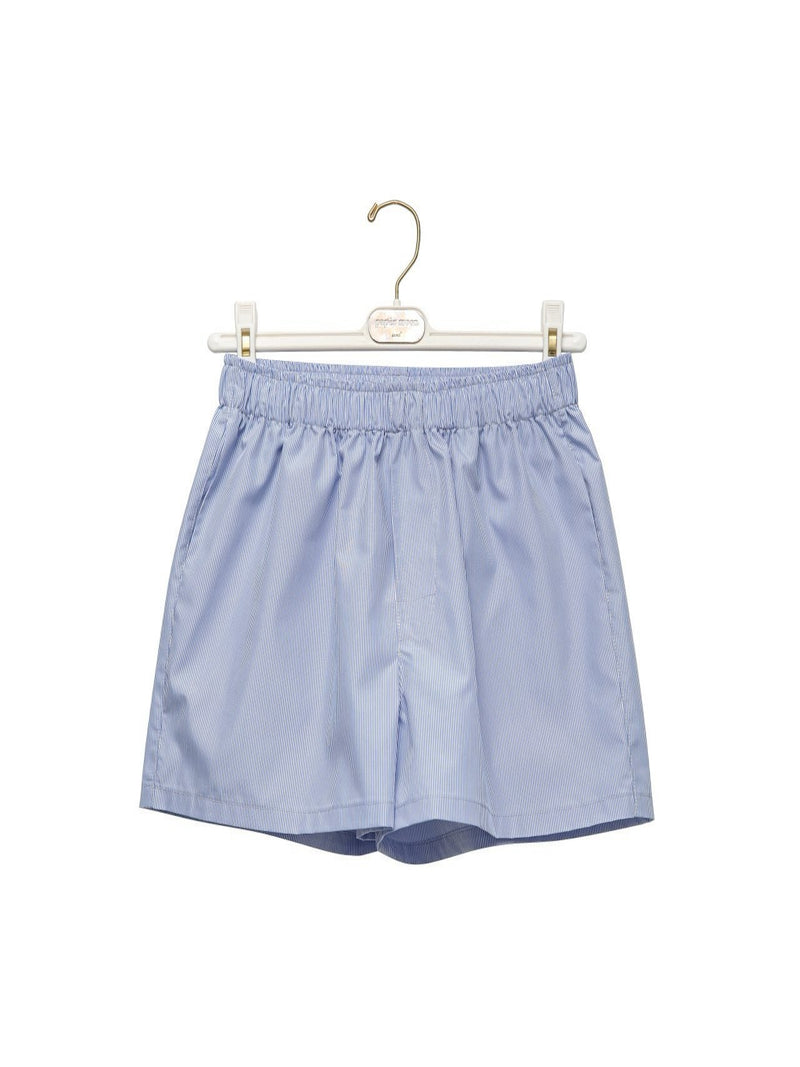 STRIPED POPLIN LOUNGE SHORTS