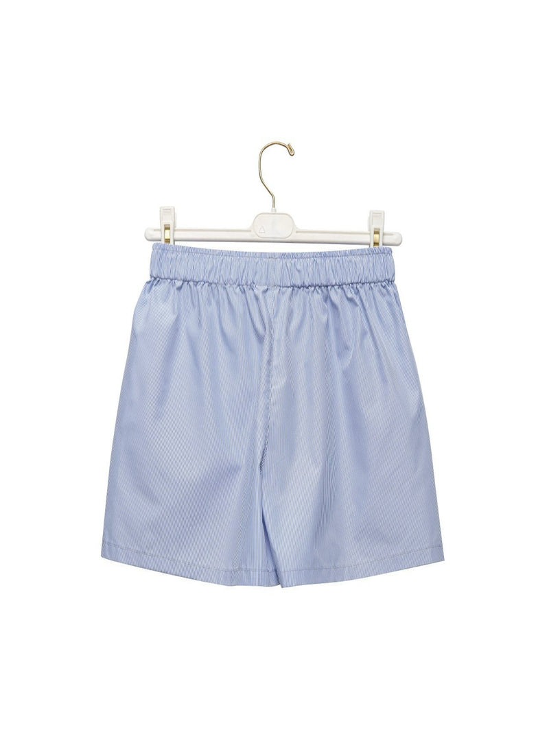 STRIPED POPLIN LOUNGE SHORTS