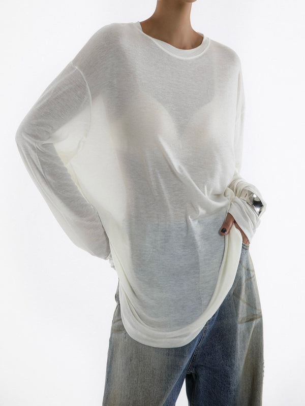 CLASSIC OVERSIZED SOFT MODAL LONG SLEEVE T-SHIRT