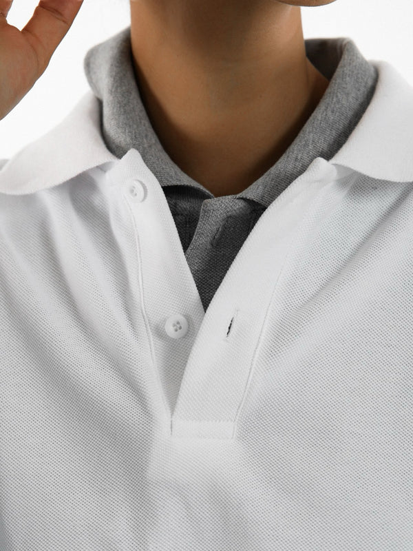 CLASSIC TWO BUTTON COLLARED POLO SHIRT