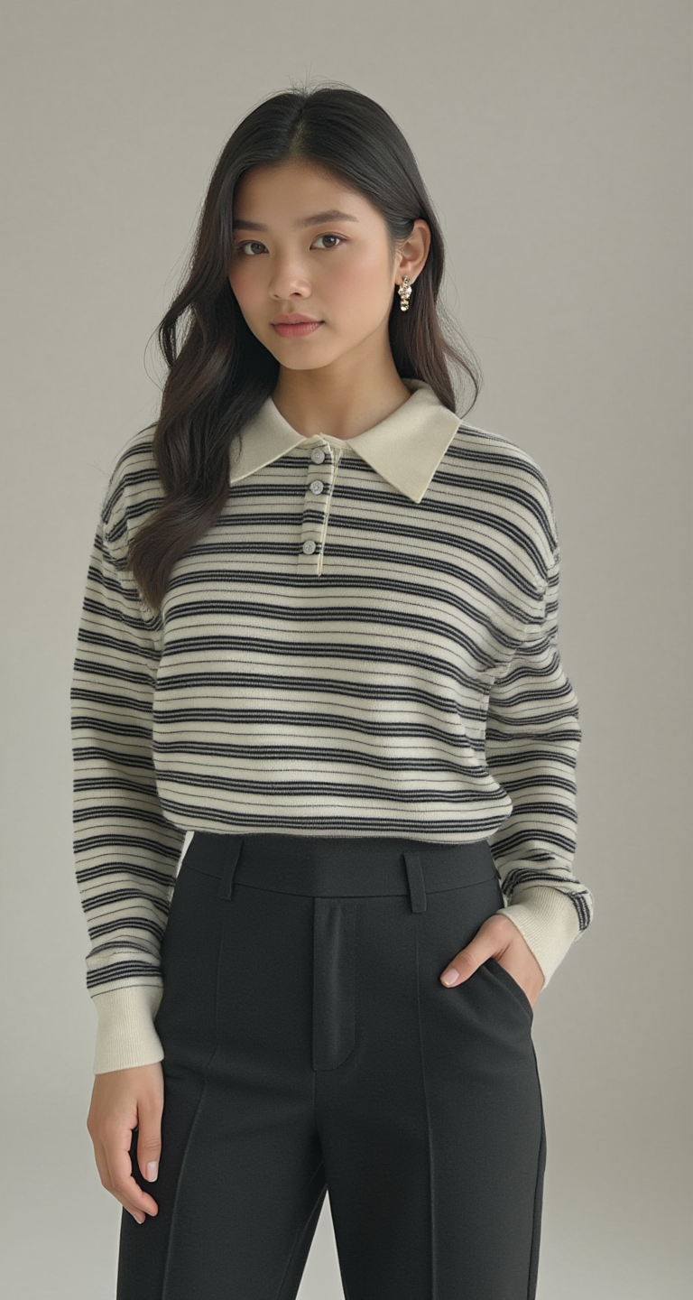 STRIPED WOOL SWEATER