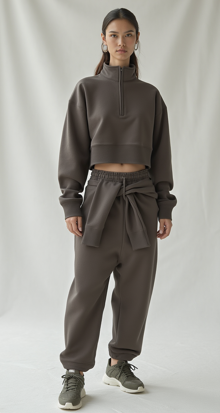 HALF-ZIP LOUNGE SET