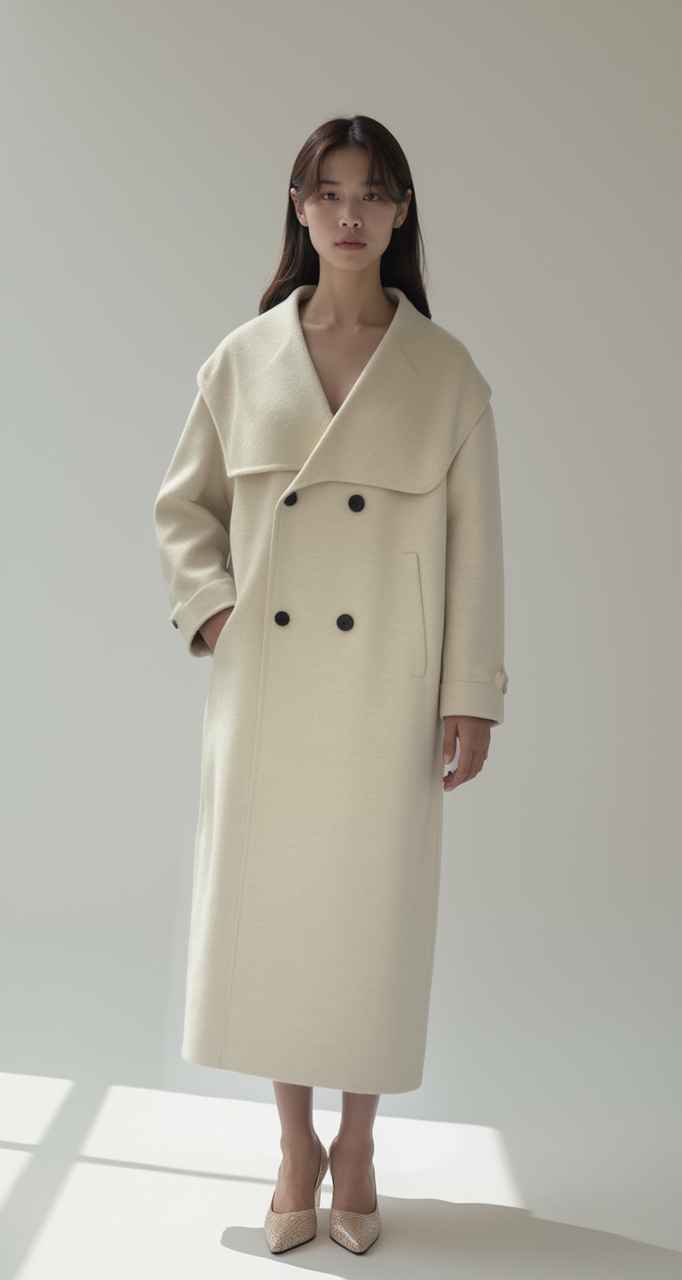 DOUBLE BREASTED WOOL COAT