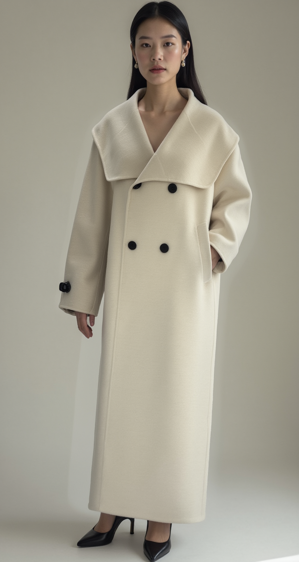 DOUBLE BREASTED WOOL COAT