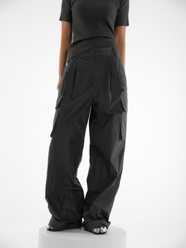 NYLON CARGO WIDE SLACKS