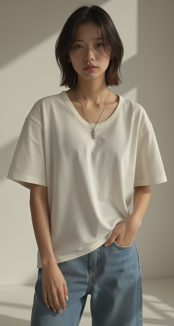 CLASSIC RELAXED FIT ORGANIC ROUND NECK TEE