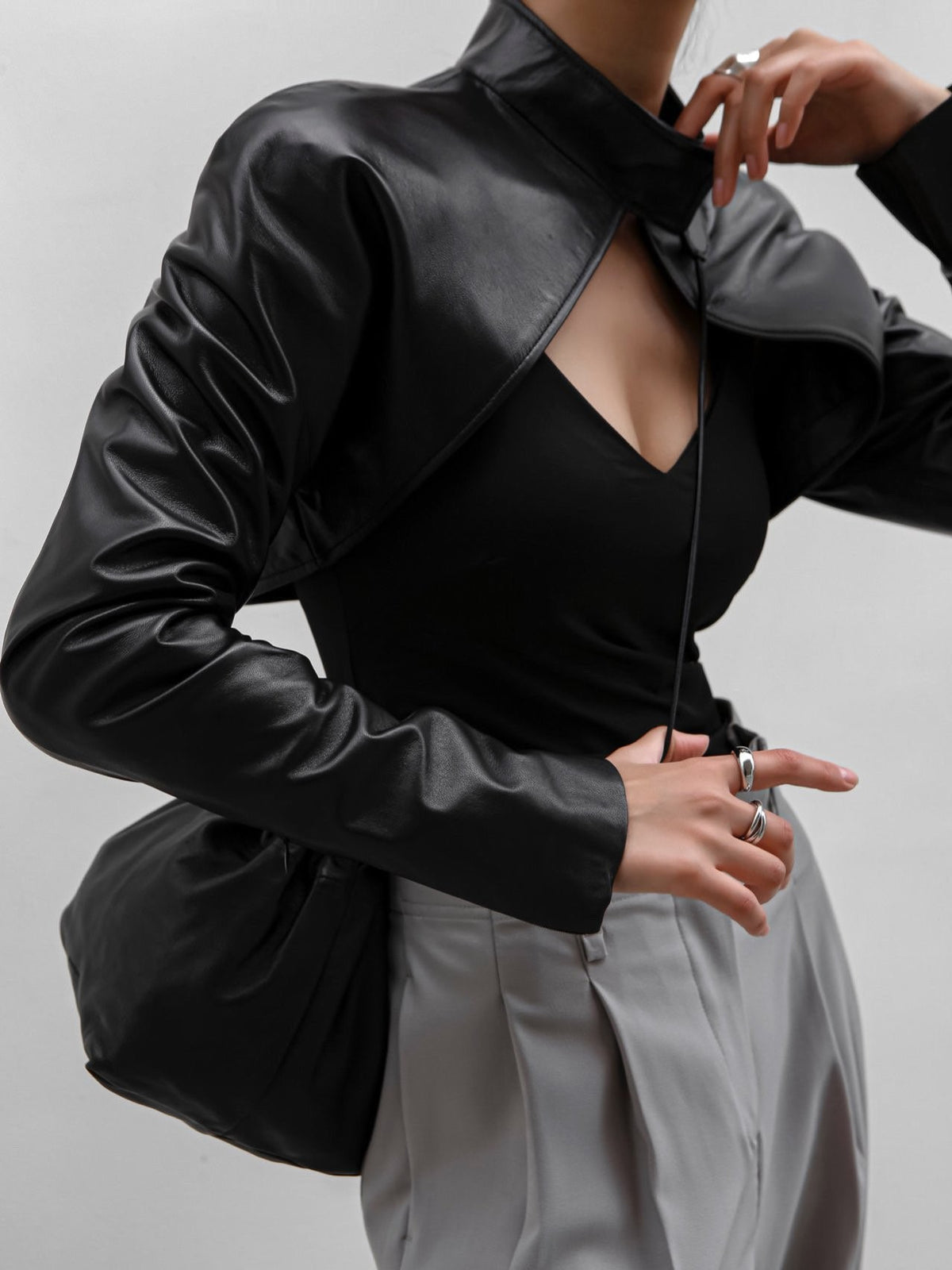 Leather shrug hotsell