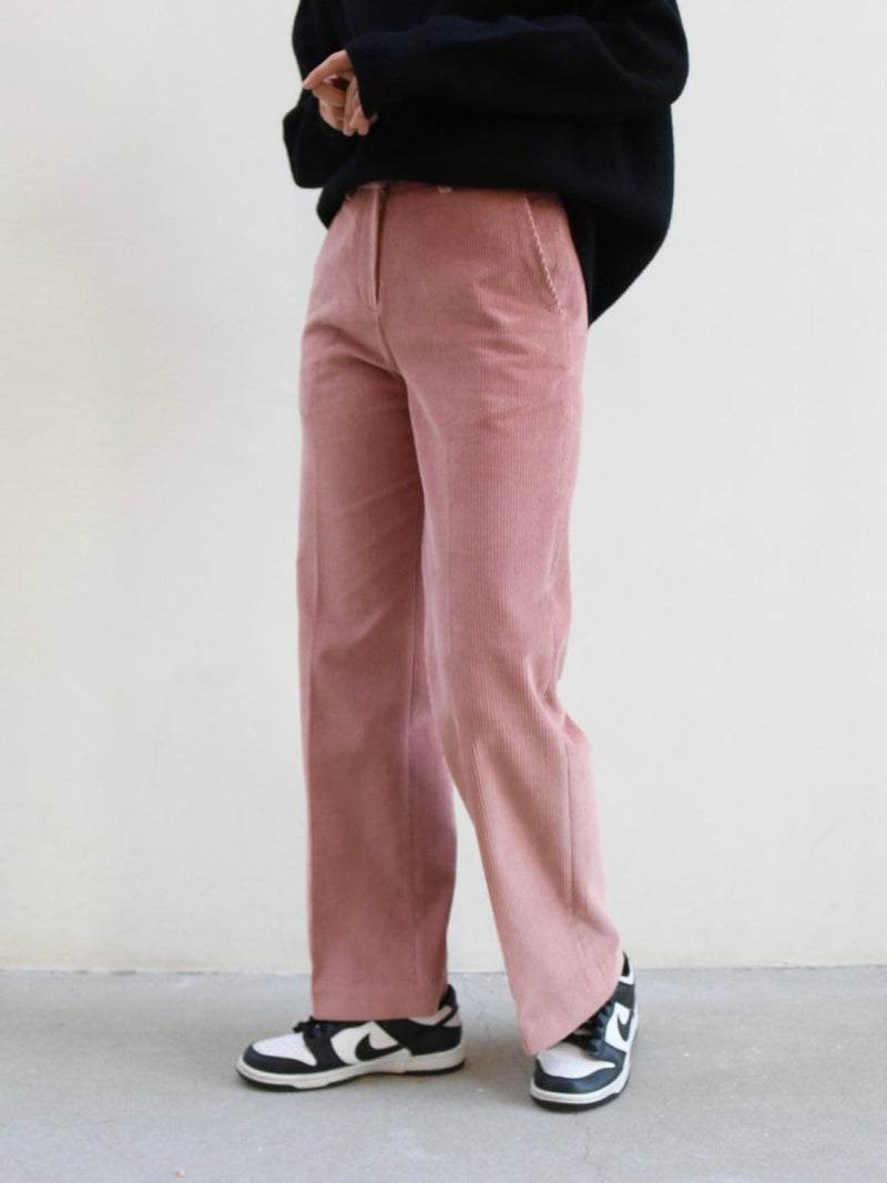 CORDUROY SEMI WIDE PANTS – MINUSEY