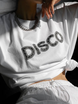 DISCO STUDDED PRINT T-SHIRT