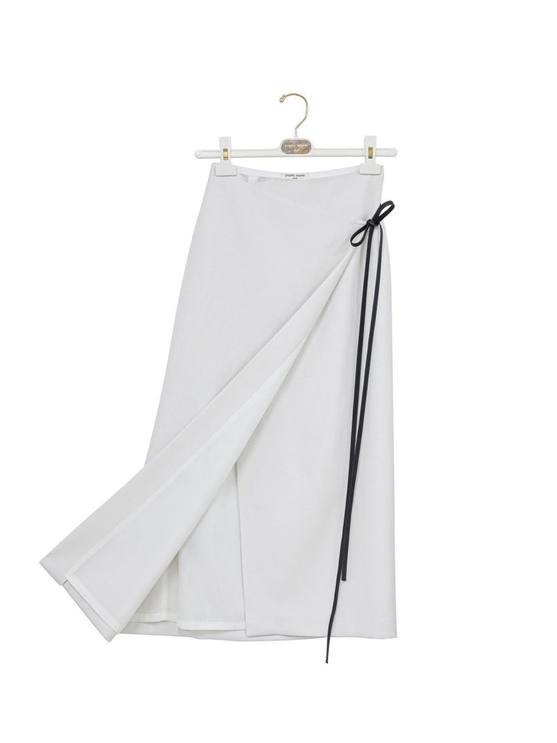 White wrap 2025 pencil skirt