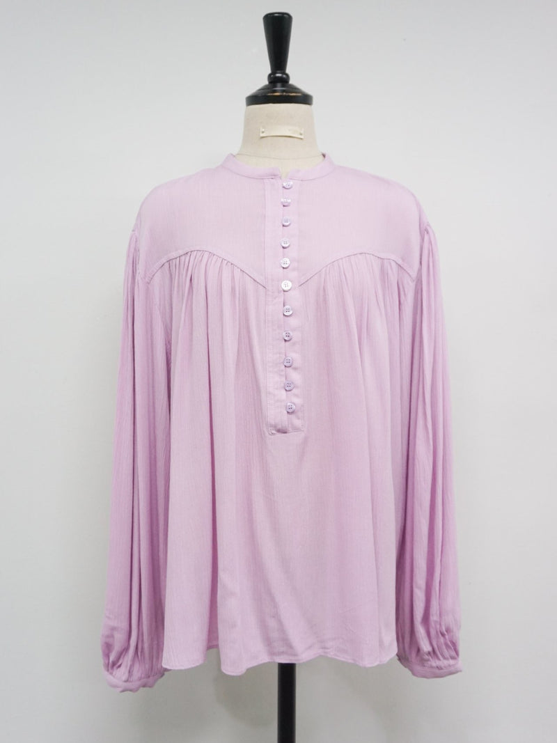 ROUND NECK BUTTON DETAIL BLOUSE