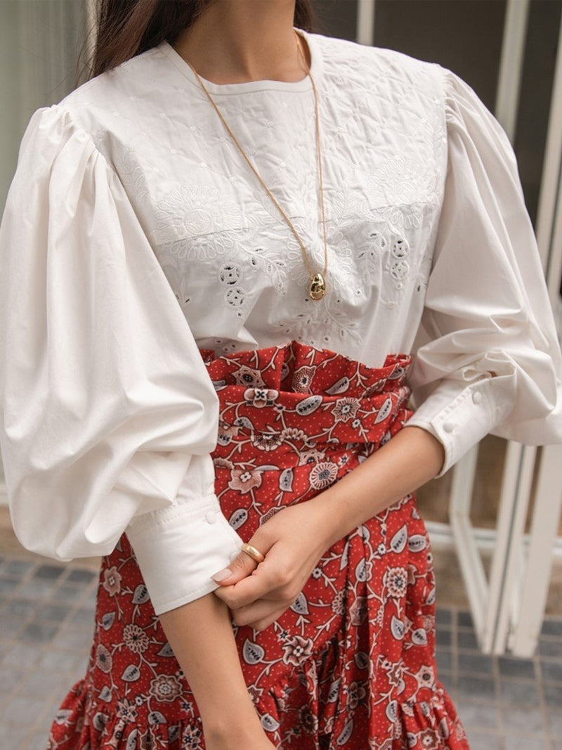 Ruffled Skirt & Bell Sleeves